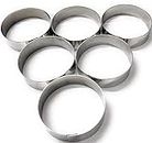 CooKNooK Stainless Steel Baking Ring for Burger/Buns 4 Inch Round-6 Piece Moulds