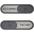 GEEKBEAR Vacant Occupied Sign (Grey) - Privacy Sign - Office Door Sign - Do Not Disturb Office Sign - In a Meeting Door Sign - In Out Door Hanger