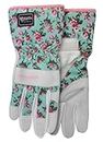 Watson Gloves' Homegrown You Grow Girl Sustainable Gardening Gloves - Water-Resistant Leather Palm, Recycled Spandex Back