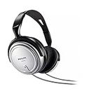 PHILIPS Audio SHP2500/10 Hi-Fi Headphones, TV Headphones with Long Cable (Excellent Sound, Sound Isolation, In-Cord Volume Control, Extra Long 6-m Cable) Silver/Black
