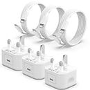 USB C Plug for iPhone Fast Charger [MFi Certified] 6Pack 20W PD iPhone Charger Power Adapter with 6FT Type C to Lightning Cable for iPhone 14/13/12/11 Pro/Pro Max/Mini XS/SE/XR/8/7/Plus