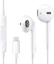 in-Ear Earphones Wired Stereo Sound Headphones for iPhone with Microphone and Volume Control,Active Noise Cancellation Compatible with iPhone 11/12/7/8P/X/iPod/XS/XR/13/14