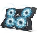 KLIM Diamond - Base di raffreddamento PC Portatile + Il più potente Supporto PC portatile + Azione Rapida 1200 RPM + Gaming laptop stand + Nero + NOVITÀ 2024