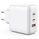 Caricatore USB C 65w, Multiplo Caricatore, 3-Port Wall Charger Compatibile con Samsung Galaxy S23+/S22/S21/S20 iPhone 14/13/12/11/MacBook/iPad/Samsung/HP/Lenovo/Dell/Huawei/Pixel