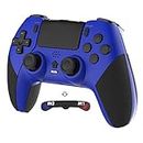 Pro Controller Compatible with PS4,Pro,Slim - Wireless Controller with Built-in Speakers/Precise Joysticks/Turbo/Advanced Buttons Programming, and 800mAh Rechargeable Battery (Black Blue)
