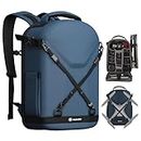 TARION Hard Case Camera Backpack: All-round Hardshell Camera Bag Backpack Photography Bag DSLR Backpack Bag with Waterproof Raincover Laptop/Tripod Compartment for Men Women Photographers Blue