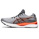 ASICS Men's Gel-Nimbus 24 Running Shoes, 8.5, Sheet Rock/Shocking Orange