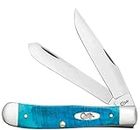 Case WR XX Pocket Knife Trapper Caribbean Blue Jig Bone Item #25592 - (6254 SS) - Length Closed: 4 1/8 Inches