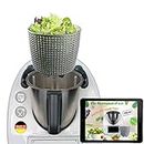 MixFino® Salad Spinner V2 for Thermomix Accessories TM6 TM5 - Finally Dry Salad with Your Thermomix TM6 Also for TM5 Accessories - Thermomix TM6 Accessories - Quality Made in Germany