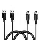Rayibuir 2 Pcs USB Charger Cable Compatible with Nintendo 3DS/ 2DS/New 3DS XL/New 3DS/ New 2DS XL/New 2DS/ 2DS XL/ 2DS/ DSi/DSi XL - 4Feet