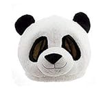 Disfraz de oso panda, disfraz de mascota de oso, máscara de animal, cabeza de adulto, vestido de Halloween blanco, blanco, Talla única
