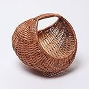 Habere India-All the Cultures Fabricating India Fruit Gift Moon Baskets | Hamper Baskets | Bamboo Basket | Cane Basket Basket for Gift Hamper | Wicker Basket | Rattan Basket (Size-20 * 20 * 18 CM, S)