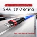 Cable USB Baseus carga rápida cable de carga para iPhone XS Max XR X 8 7 6 5 SE iPad