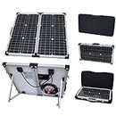 60W 12V Photonic Universe Portable Folding Solar Charging kit with Protective case and 5m Cable for a Motorhome, Caravan, Campervan, Camping, car, Van, Boat, Yacht or Any Other 12V System