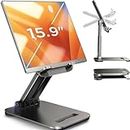 LISEN Fits iPad Stand Holder Adjustable Tablet Stand for Desk Portable Monitor Stand Tablet Holder Home Office Must Haves iPad Holder Accessories for Tablets/Portable Monitor/PS/Switch 4.7"-15.6"