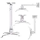 AlexVyan White New Imported Universal Certified Heavy Duty 3 Feet Foot ( 24 inch to 36 inch) Adjustable Projector Ceiling and Wall Mount Kit Bracket Stand with Tilt Option (Weight Capacity -15kgs-3 Feet)