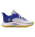 Under Armour Grade School Kids Curry 3Z6 Basketball Shoes Size, White/Royal/Taxi - 103, 7 US Big Kid