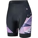 Eco-daily Women’s Padded Bike Shorts Pockets Cycling Biking Bicycle Shorts for Women with 3D Padding, Purple, Medium