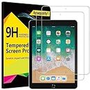 4youquality [2-Pack Screen Protector for iPad 9.7-Inch (6th/5th Generation, 2018/2017 Model), iPad Air 1, iPad Air 2, iPad Pro 9.7-Inch, 9H Tempered Glass Film, Anti-Scratch, Impact-Resistant