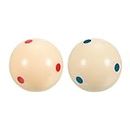 PATIKIL 2-1/4" Pool-Billiard Cue Ball with 6 Dots, 2 Pack Pro Cup Cue Ball Practice Training Pool Ball for Billiard Room Game Room, Beige