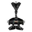 Fusion Climb Tac-Rescue, Construction Harness - Full body harness, 6 D-Ring Points, and Quick-Release Steel Buckle Safety harness OSHA & ANSI Compliant