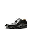 Clarks Herren Tilden Cap Schuhe, Black Schwarz Black Leather, 42 EU