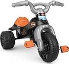 Fisher-Price Harley-Davidson Toddler Tricycle Tough Trike Bike with Handlebar Grips and Storage for Kids