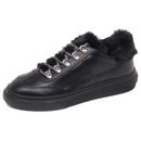 F6362 sneaker donna black HOGAN H365 leather/eco fur inside shoe woman
