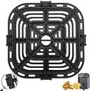 Air Fryer Grill Pan for COSORI Air Fryer Pro LE 5 Qt, Non-Stick 8.26’’×8.26’’Square Air Fryer Rack Replacement Parts Accessories Grill Plate Crisper Plate Tray with Rubber Bumpers, Dishwasher Safe