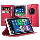 Cadorabo Book Case Compatible with Nokia Lumia 1020 in Candy Apple RED - with Magnetic Closure, Stand Function and Card Slot - Wallet Etui Cover Pouch PU Leather Flip