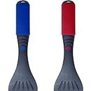 desired tools Snow & Ice Scrapers for Car Windshield - Snow Brush & Frost Removal Tools with Foam Handles, Snow Removal for Car SUV or Truck, Snow Shovel for Car, Scratch Free (Blue & Red 2-Pack)