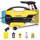AGARO Supreme Plus High Pressure Washer,2200 Watts, 7.5L/Min Flow Rate, 140 Bars, 8 Meters Outlet Hose, 5 Mtr Power Cord, for Car, Bike and Home Cleaning Purpose, Yellow