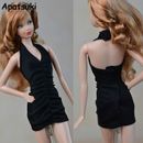 Black Little Dress For 11.5in Doll Evening Dress Clothes For 1/6 Doll Accessory