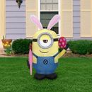 National Tree Company Easter Minion Stuart Inflatable Polyester in Blue/Yellow | 48 H x 22 W x 28 D in | Wayfair GE9-440828-1