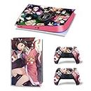 LEEWEE Anime For PS5 Digital Edition Skin For Console And Controllers Vinyl Sticker Durable, Scratch Resistant, Compatible With For P-S5 23130 No Foaming