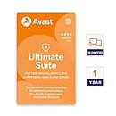 Avast Ultimate Suite Multi-Device (Total Security Suite w VPN, Cleaner & AntiTracker) (PC, Mac, Android & iOS) (10 Devices | 1 Year) (Email Delivery in 2 hours- No CD)