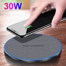 30W Fast Wireless Charger Mat Charging Pad For Apple iPhone 15 Pro Max 14 13 12