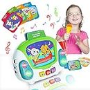 HISTOYE Musical Toys for Toddlers Karaoke Machine Kid Jukebox Toddler Karaoke Microphone Toy Music Player with Recording Voice Changing Singing Toys Age 1 2 3 4 5 Year Old Girls Boy Best Gifts