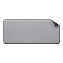 Logitech Desk Mat - Studio Series, Multifunctional Large Desk Pad, Extended Mouse Mat, Office Desk Protector with Anti-slip Base, Spill-resistant Durable Design, in Mid-Grey