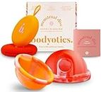 Bodyotics Menstrual Disc Reusable, 2-Pack Size S & L - Softer Than Menstrual Cups and Can Be Used Intimate Moments - Comfort-Fit Period Disc Set with 12 Hr Wear - 100% Medical Grade Silicone