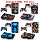 Skulls Horror PS5 Disk Skin Sticker Aufkleber Decal Wrap Controller Console