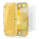 ProCase Rubber Case Compatible with Nintendo Switch Lite, Slim Soft Shockproof TPU Cover Anti-Scratch Protective Case Replacement for Nintendo Switch Lite 2019 with 2 Pack Tempered Glass Screen Protectors –Clear