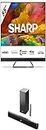 Bundle of SHARP 55EQ3KA 55-Inch 4K UHD Quantum Dot Frameless Android LED TV in Black with 4x HDMI, 2x USB + SHARP HT-SBW202 2.1 200W Soundbar with Subwoofer, Bluetooth, Aux, HDMI ARC/CEC & Optical-in