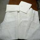  antique linen day embroidered sheet thread shots and 2 pillowcases monogram SN