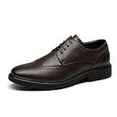 Bruno Marc Zapatos de Vestir Hombre Zapatos de Cordones Zapatillas Oxfords Clásico Formales Derby para Hombre Marron Oscuro SBOX2210M-E Talla 45 (EUR)