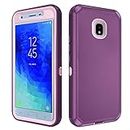 Asuwish Phone Case for Samsung Galaxy J7 Star J 7 Crown 7J Refine 2018 J7V V 2nd Gen Cell Cover Hybrid Shockproof Hard Protective Heavy Duty Mobile Accessories Glaxay Aura S767VL SM J737V Men Purple