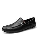 TENVEBLE NATURALLY Men's Premium Genuine Leather Casual Slip on Loafers Breathable Driving Shoes Fashion Slipper | US Size 6.5-12 | AU Size 5-11.14