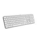 Logitech MX Keys S Wireless Keyboard, Low Profile Quiet Typing, Backlighting, Bluetooth, USB C Rechargeable for Windows PC, Linux, Chrome, Mac - Pale Grey - With Free Adobe Creative Cloud Subscription