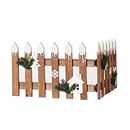 The Decor Wick Christmas Tree Fence, Thick Wooden Picket Fence for Christmas Tree, 3.2 Ft Picket Fence Panels for Christmas Decoration Wedding Party Garden Home