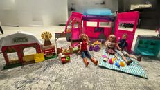 Barbie Dreamcamper + Barbie Careers Farm Vet Set + Playgo - Busy Farm Life -